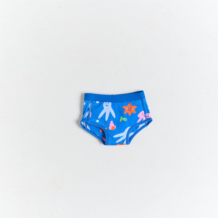 Blue pull-up potty training pants that help toddlers dress themselves
